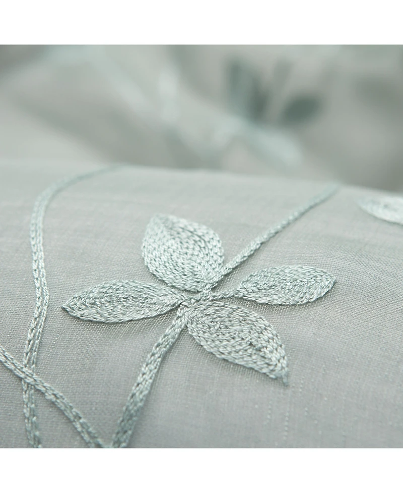 Chanasya Premium Embroidered Vine Curtains - Sheer for Living Room, Bedroom, Kitchen 52" x 84" White, 2 Panels