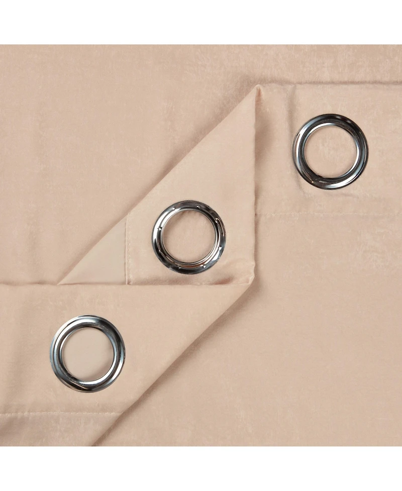 Chanasya Premium Beige Silky Velvet Textured Sheer Curtains