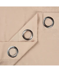 Chanasya Premium Beige Silky Velvet Textured Sheer Curtains