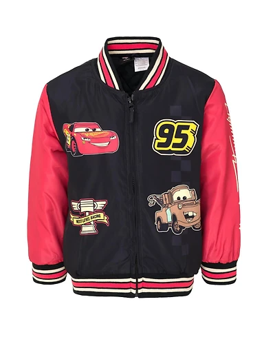 Disney Toddler Boys Toy Story Cars Zip Up Varsity Bomber Jacket to (2T - 7-8)