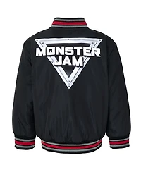 Monster Jam Toddler Boys Zip Up Varsity Bomber Jacket