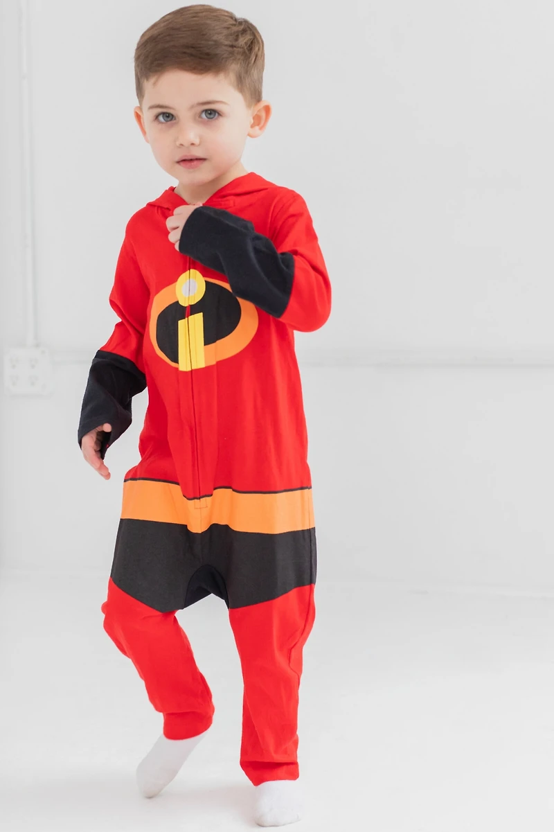 Incredibles Toddler Boys Disney Mr. Incredible Zip Up Cosplay Coverall