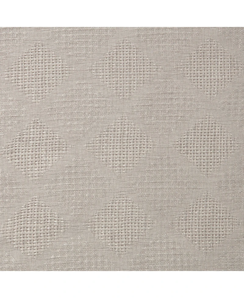 Chanasya Premium 2-Panel Diamond Textured Semi Sheer Curtain Panels - 3-in-1 Back Tab, Rod Pocket