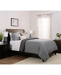 Chanasya Premium Faux Linen Bedding Duvet Cover 3-Piece Soft Luxury Set