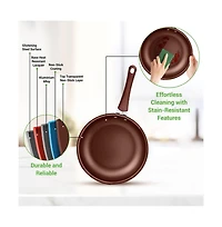 NutriChef Kitchenware Pots & Pans Set – High-qualified Basic Kitchen Cookware Set, Non-Stick (20-Piece Set)