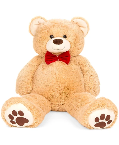 Best Choice Products 35in Giant Soft Plush Teddy Bear Stuffed Animal Toy w/ Bow Tie, Footprints