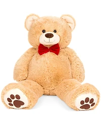 Best Choice Products 35in Giant Soft Plush Teddy Bear Stuffed Animal Toy w/ Bow Tie, Footprints