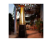 42000 Btu Outdoor Black Pyramid Patio Heater with Cover
