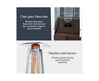 42000 Btu Outdoor Black Pyramid Patio Heater with Cover