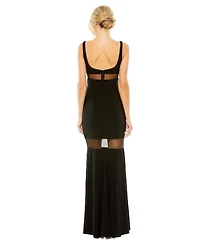 Women's Ieena Sheer Mesh Panel Detail Column Gown