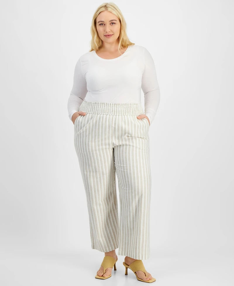 And Now This Trendy Plus Size Striped Pants, Exclusively at Macy's