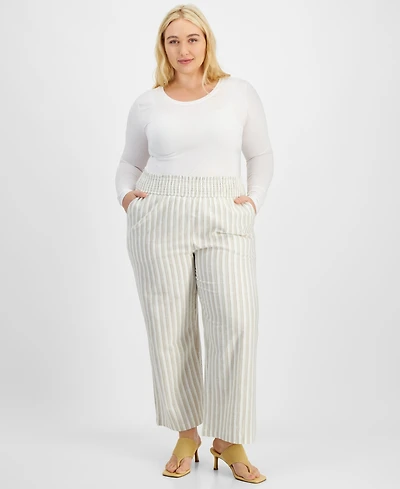 And Now This Trendy Plus Size Striped Pants, Exclusively at Macy's
