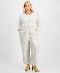And Now This Trendy Plus Size Striped Pants, Exclusively at Macy's