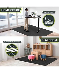 ProsourceFit Checkered Puzzle Exercise Mat 1-in, 24 Sq Ft - 6 Tiles