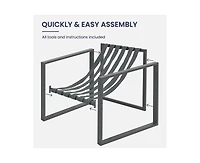 Pamapic 4-Piece Metal Outdoor Patio Conversation Set with Cushions