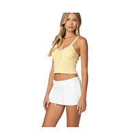 Edikted Womens Lacey Layered Tank Top