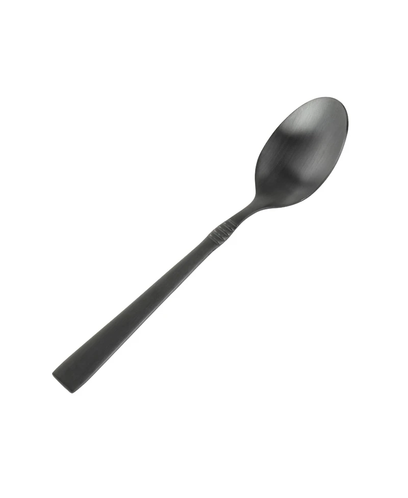 MegaChef Cravat 20 Piece Flatware Utensil Set, Stainless Steel Silverware Metal Service for 4 Matte Black