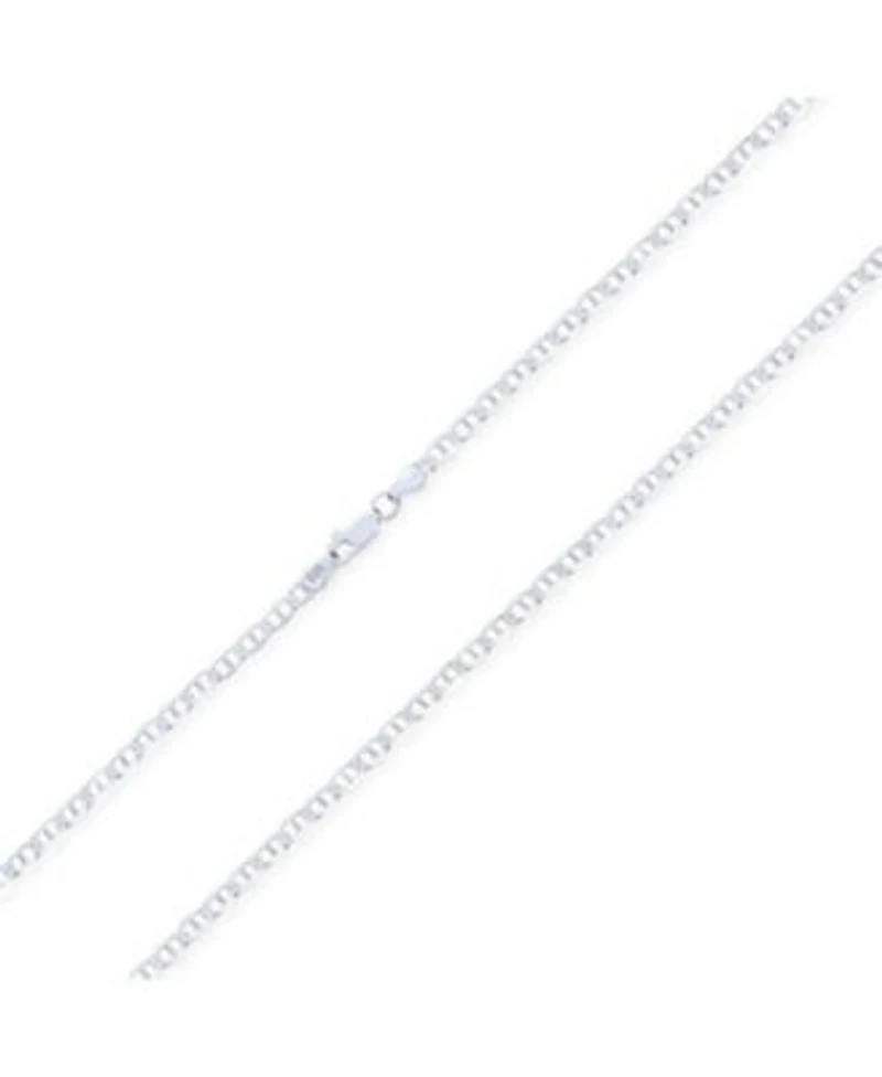 Bling Jewelry Solid Heavy .925 Sterling Silver 4679mm Marina Anchor Nautical Mariner Chain Link Necklace 16 18 20 24 Inch