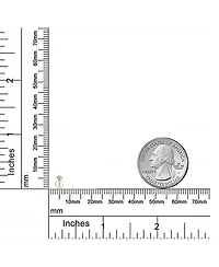 Bling Jewelry Real 14K Gold Cz Freshwater Pearl Cartilage Ear Lobe Earring 1 Piece