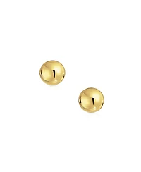 Bling Jewelry Delicate Simple Tiny Classic Round Ball Stud Earrings 14K Yellow Gold