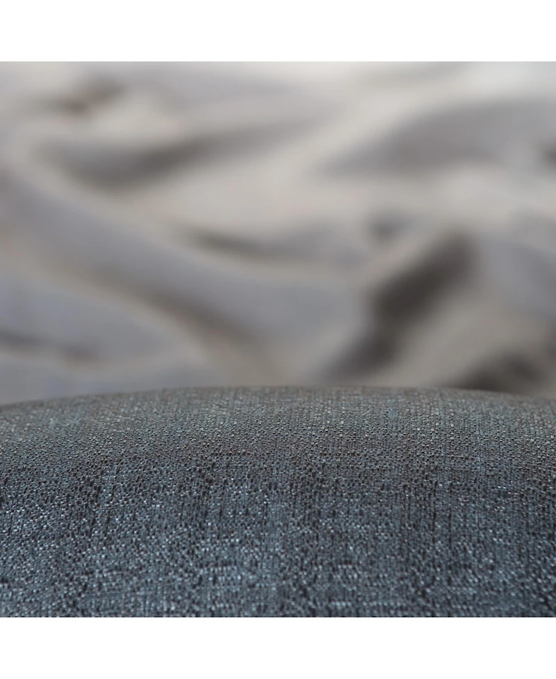 Chanasya Premium 2-Panel Gradient Ombre Faux Belgian Flax Semi Sheer Curtains