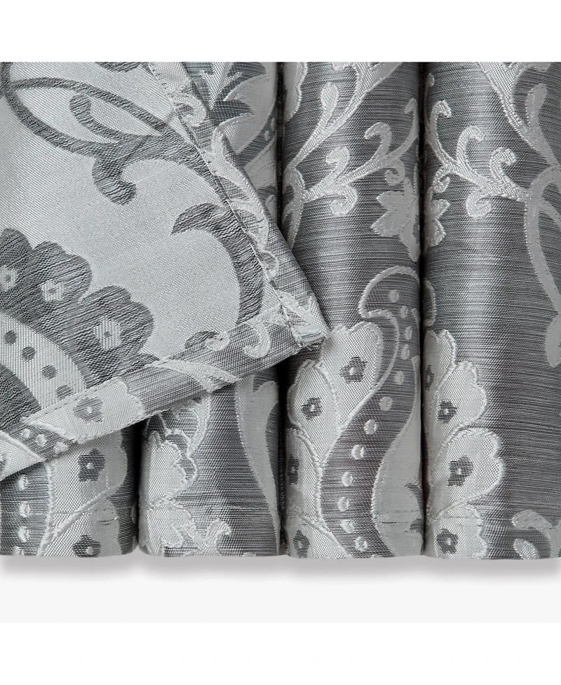 Chanasya Premium Damask Pattern Luxury Beige Curtains - 84 Inch Panels with Grommets for Living Room Windows Bedroom Kitchen Dining