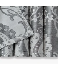 Chanasya Premium Damask Pattern Luxury Beige Curtains - 84 Inch Panels with Grommets for Living Room Windows Bedroom Kitchen Dining