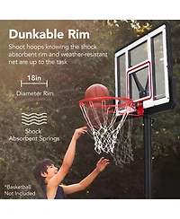 Best Choice Products Adjustable Regulation-Size Basketball Hoop, Portable Sport System w/ Fillable Base, Wheels