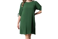 Kiyonna Plus Manhattan Shift Dress with Tie Sleeves