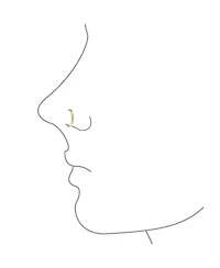 Bling Jewelry Mini Genuine14K Solid Yellow Gold Septum Rings Nose Ring Thin Conch Hoop Piercing Jewelry