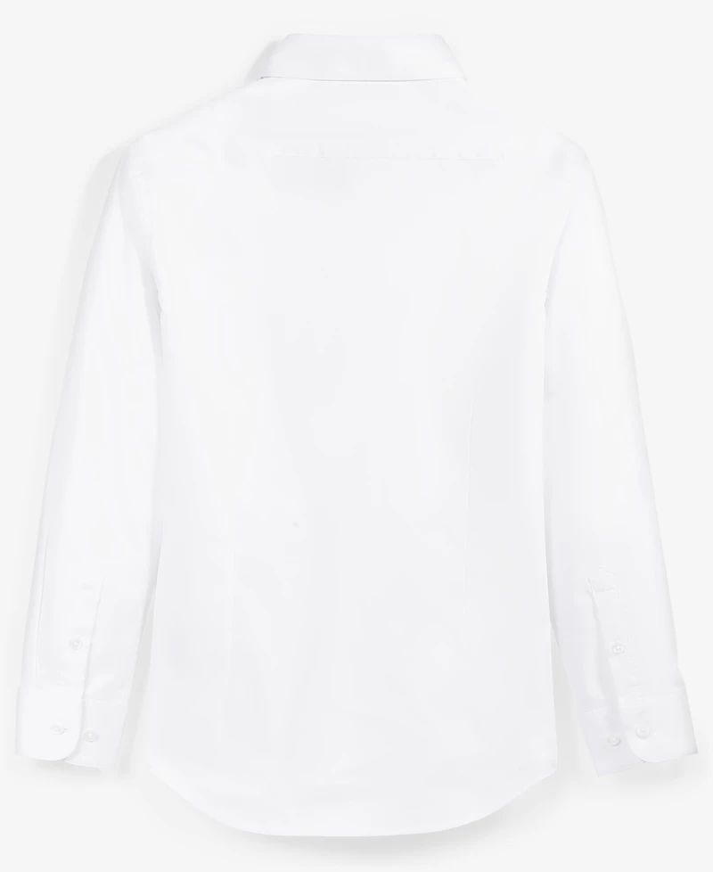 Big Boys Classic-Fit Solid Long-Sleeve Dress Shirt