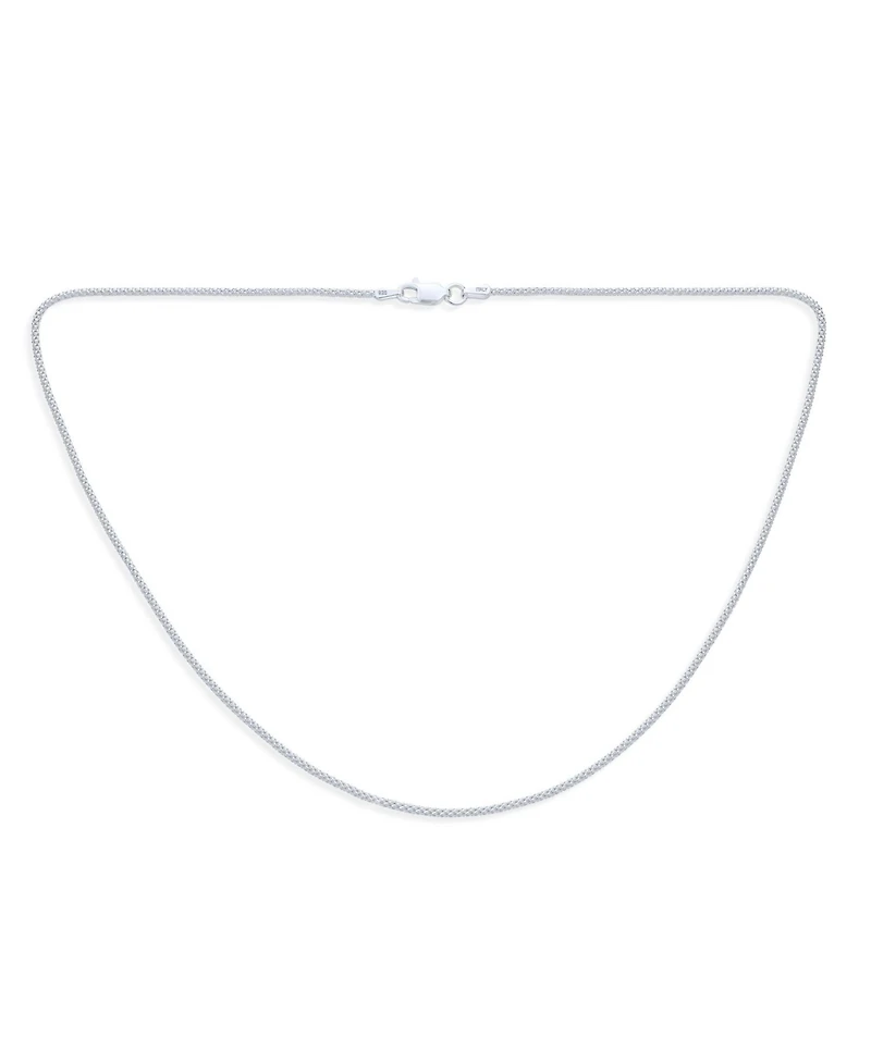 Bling Jewelry 3mm Bali Style .925 Sterling Silver Caviar Coreana Popcorn Chain Necklace
