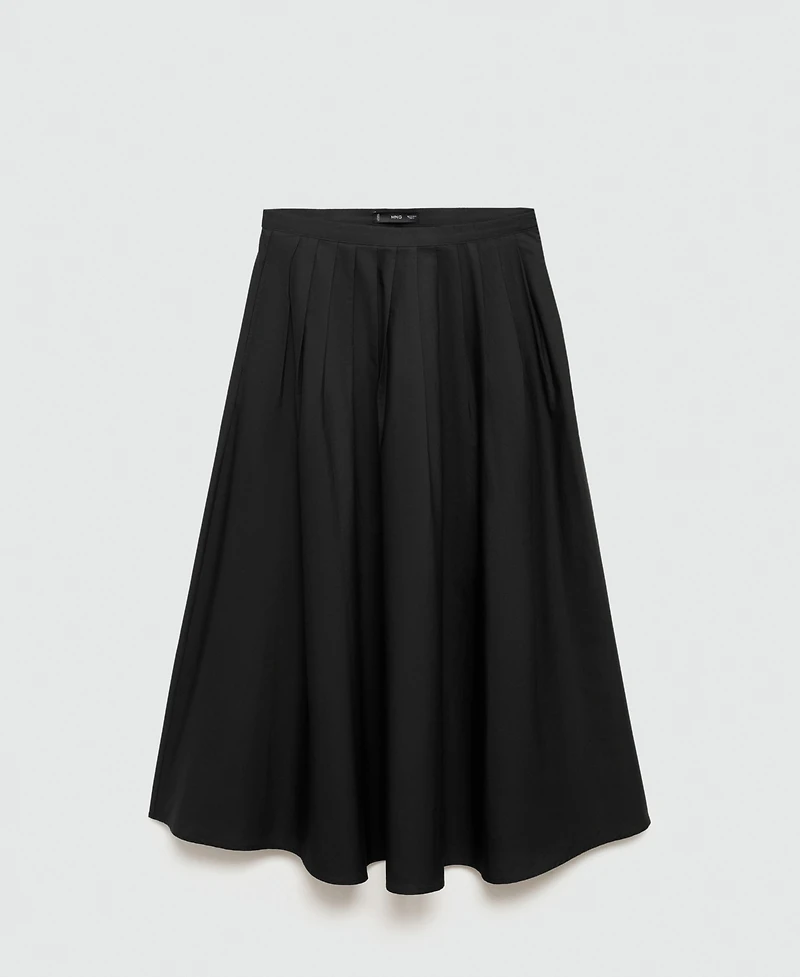 Mango Women's Pleated Midi Skirt