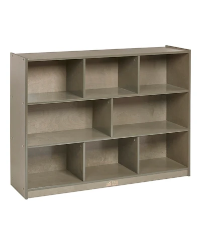 ECR4Kids 8-Compartment Mobile Storage Cabinet, 36in, Natural, 1