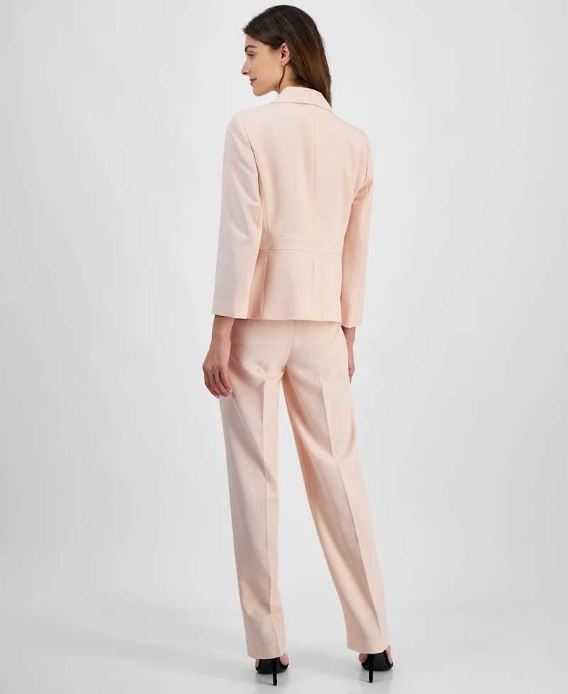 Le Suit Women's Two-Button Jacket & Pant Suit Set