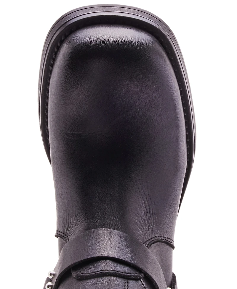 Steve Madden Women's Rocky Knee-High Buckled Moto Boots