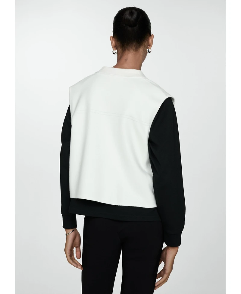 Mango Women's Pockets Detail Knitted Vest