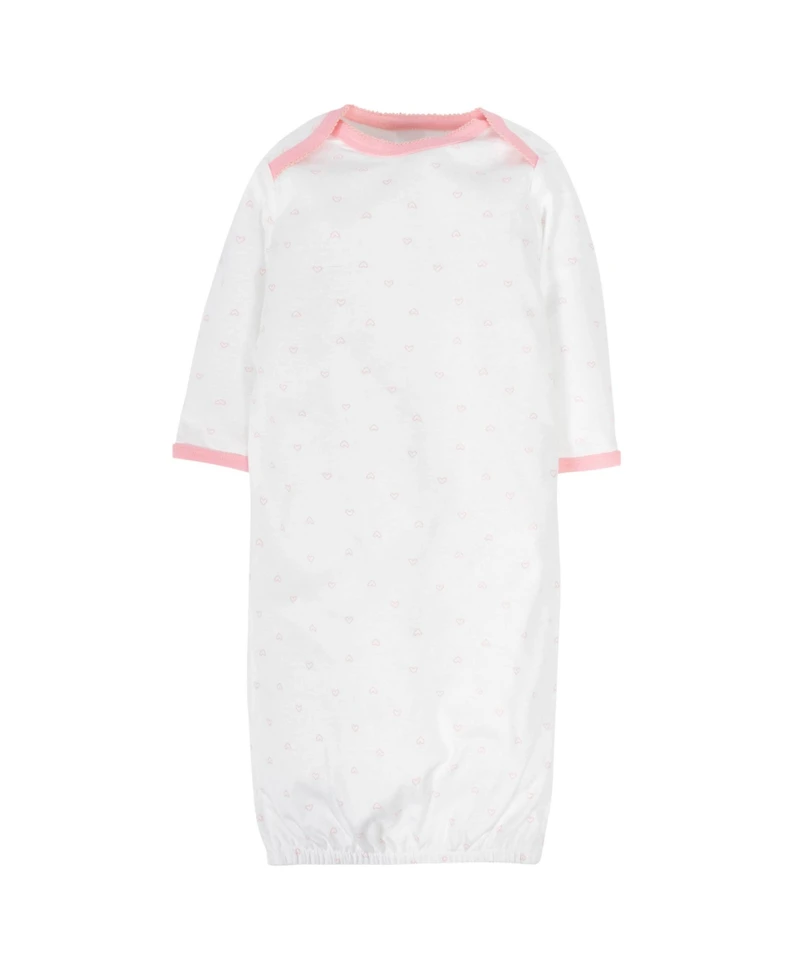 Gerber Baby Girls 4-Pack Gowns, Golden Floral, 0-6 Months