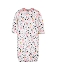 Gerber Baby Girls 4-Pack Gowns, Golden Floral, 0-6 Months