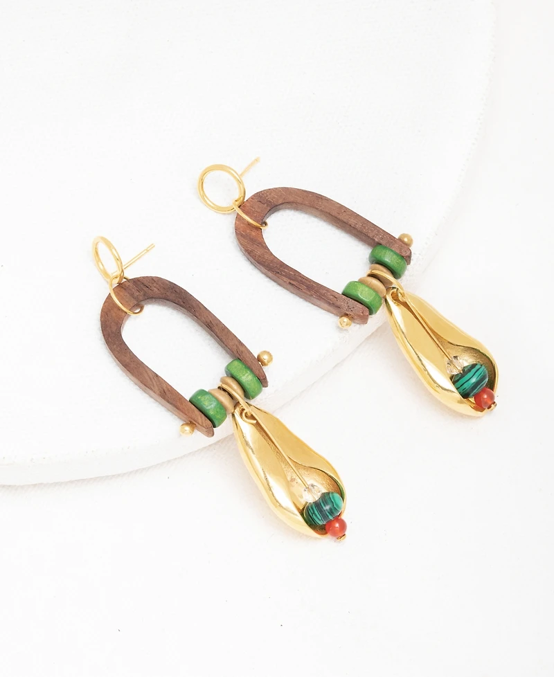 Nectar Nectar New York 18K Gold Plated Natura Dangle Earrings