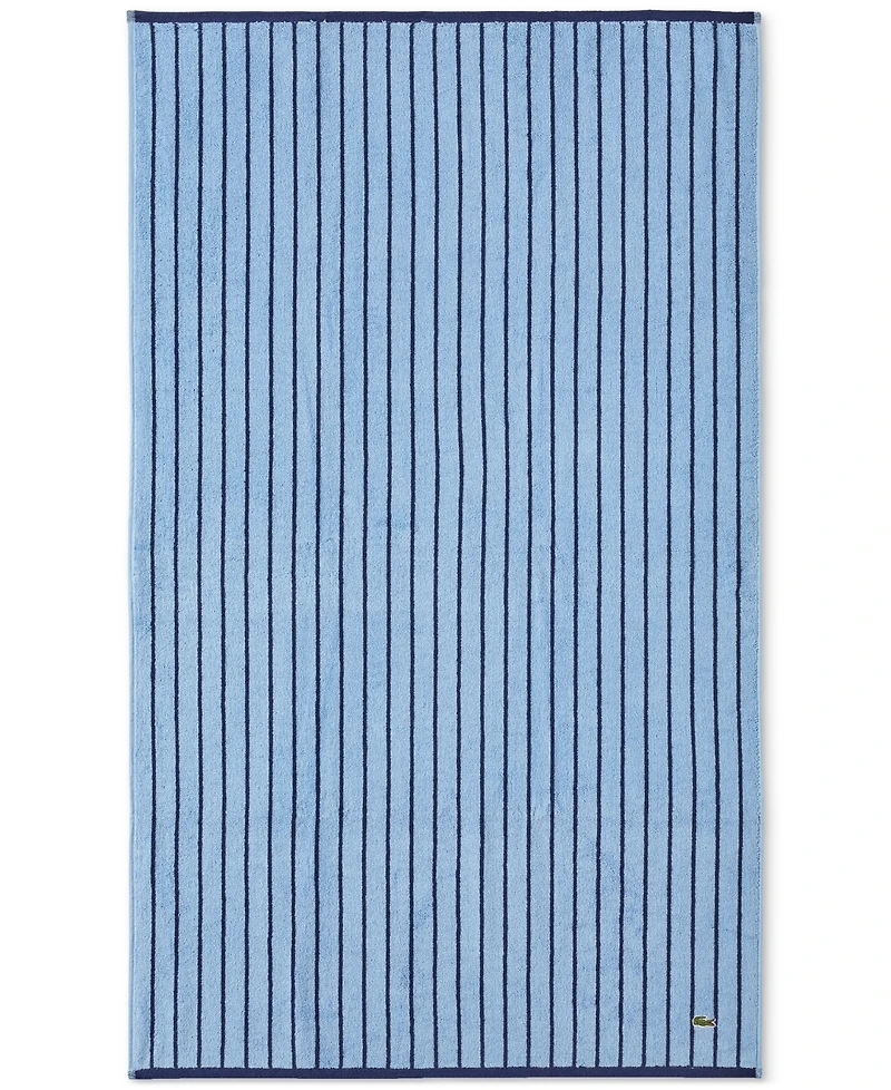 Lacoste Home Centre Mark Cotton Jacquard Stripe Bath Towel, 30" x 52"