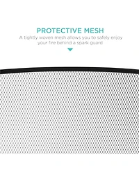 Best Choice Products 47.5x27.25in 3-Panel Steel Mesh Fireplace Screen, Spark Guard w/ Rustic Worn Finish