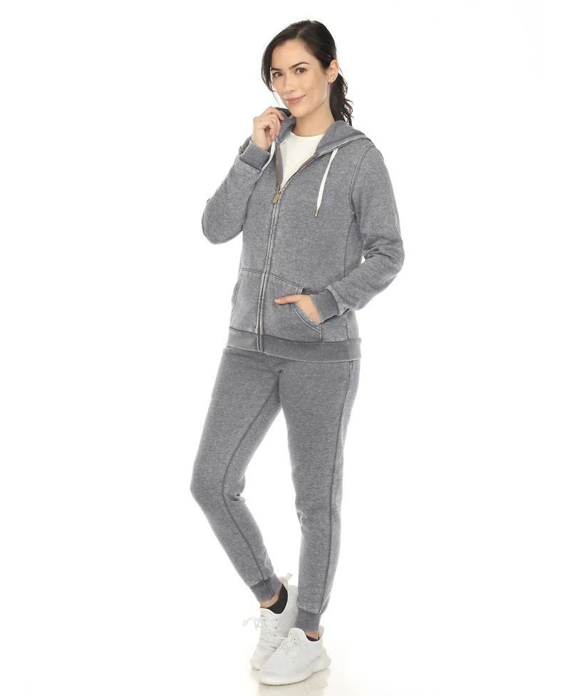 White Mark Women's Burnout Jogger Set
