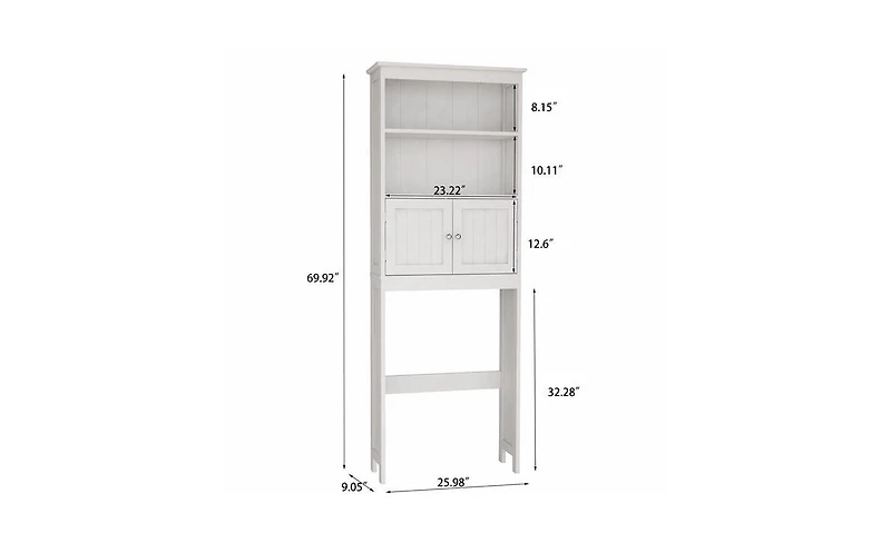 2-Tier Over-the-Toilet Rack – Space-Saving Bathroom Storage Shelf for Extra Organization
