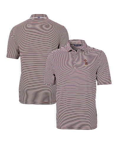Cutter & Buck Men's Minnesota Golden Gophers Vault DryTec Virtue Eco Pique Stripe Polo