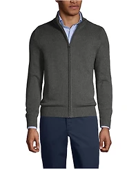 Lands' End Men's Cotton Modal Zip Front Cardigan Sweater