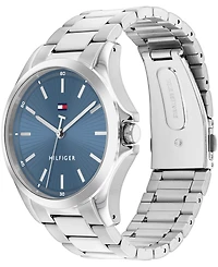 Tommy Hilfiger Men's Quartz Silver-Tone Stainless Steel Bracelet Watch 42mm