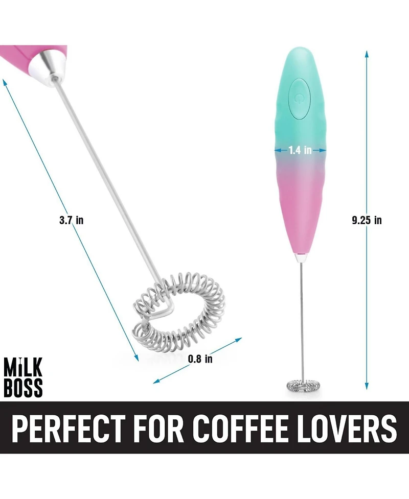 Milk Boss Frother for Coffee With Batteries Included