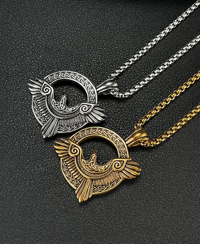 Rhona Sutton Gold Eagle Stainless Steel Pendant Necklace