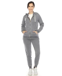White Mark Women's Burnout Jogger Set